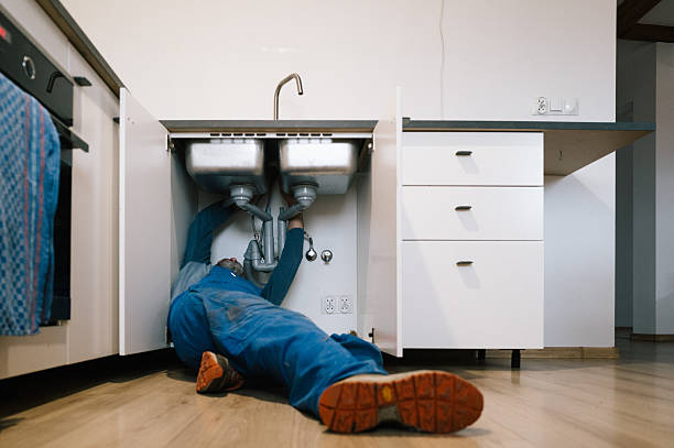 Professional Plumbing technician working in Lueders, TX